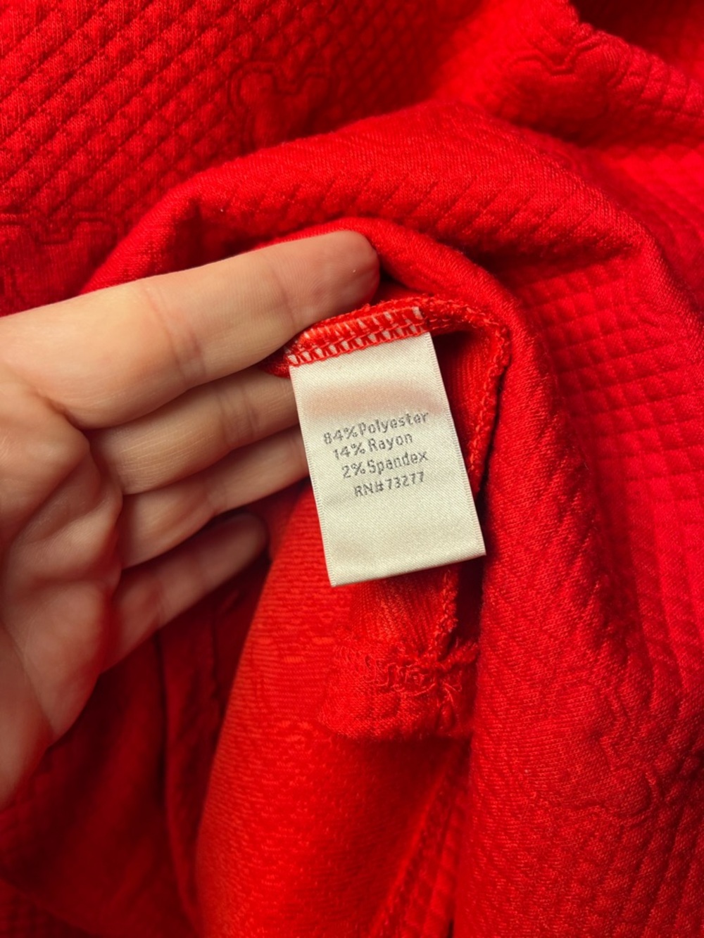 Disney x Lauren Conrad Collab Red Textured A-Line Skater Skirt (233) - Picture 7 of 9